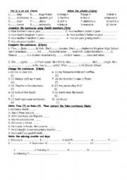 English Worksheet: grammar exercises