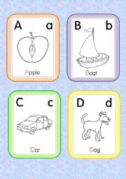 English Worksheet: ALPHABET FLASHCARDS (7 pages)