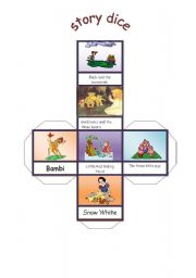 English Worksheet: story dice