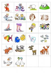 Irregular Plural Nouns memory game