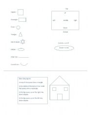 English worksheet: Drawing shapes