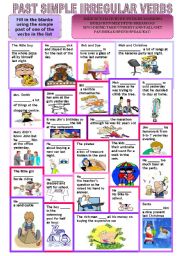 English Worksheet: SIMPLE PAST/IRREGULAR VERBS