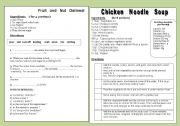 English Worksheet: 2 DELICIOUS RECIPES - to practise reading skills 