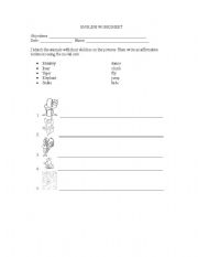 English worksheet: animals abilities