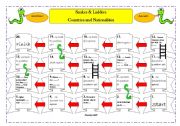 Snake and Ladder - Countries and Nationalities