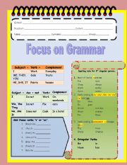 English Worksheet: Simple present tense 