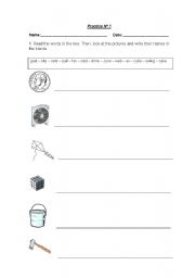 English worksheet: Phonics exercise