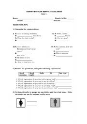 English worksheet: Quiz