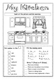 English Worksheet: My kitchen