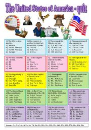 English Worksheet: The USA - quiz