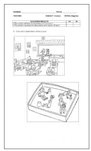 English Worksheet: Dependence of school