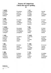 Degrees of Comparison Quiz