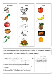 English worksheet: Being Picky - practicing comparisons and talking about food