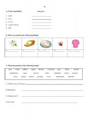 English Worksheet: Shopping (part II)