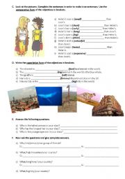 English Worksheet: Adjective Degrees (Part II)