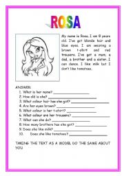 English Worksheet: ROSA