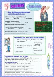 English Worksheet: poket money