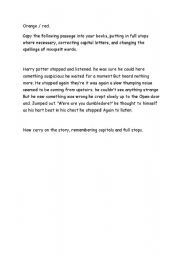 English Worksheet: Editing work - Harry Potter theme