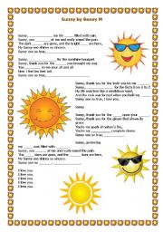 English Worksheet: Song Sunny by Boney M