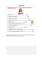 English worksheet: adjectives for kids