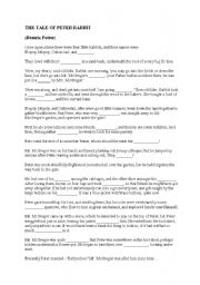 English worksheet: The Tale of Peter Rabbit