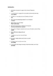 English worksheet: Rephrasing