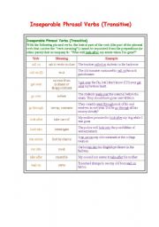 Phrasal verbs