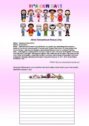 English Worksheet: Womens International day 2011