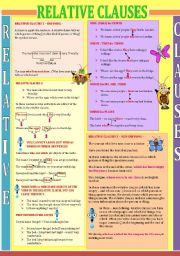 English Exercises: CLAUSES, DEFINING AND NON-DEFINING