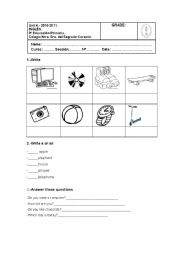 English worksheet: exam verb to want and parts of the house