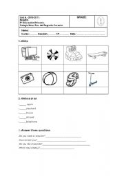 English Worksheet: exam verb to want and parts of the house