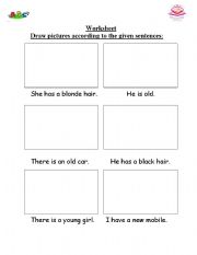 English Worksheet: Describing people