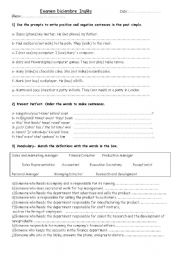 English Worksheet: Test past simple and present perfect