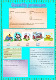 English Worksheet: quantifiers