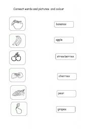 English worksheet: fruit vocabulary
