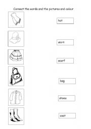 English worksheet: clothes vocabulary