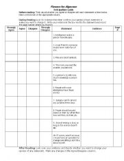 English Worksheet: Flowers for Algernon Anticipation Guide