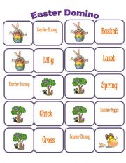 English Worksheet: Easter Domino - Part I