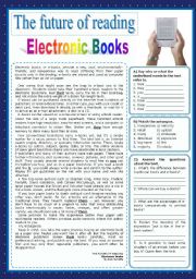 English Worksheet: The future of reading - Electronic books (e-books)