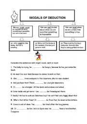 English Worksheet: models of deduction