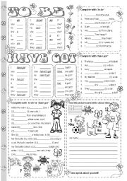 English Worksheet: To be & have got