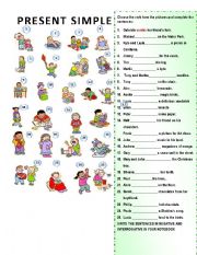 English Worksheet: PRESENT SIMPLE