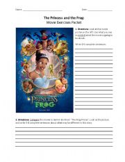 Princess and the Frog Movie Packet