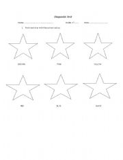 English worksheet: Diagnostic Test 1st Grade