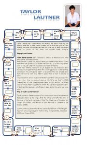 English Worksheet: TAYLOR LAUTNER