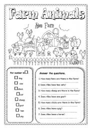 English Worksheet: Farm animals