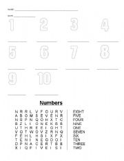 English Worksheet: NUMBERS 