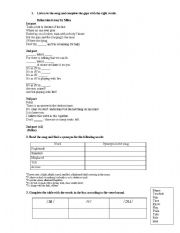 English Worksheet: RELAX TAKE IT EASY