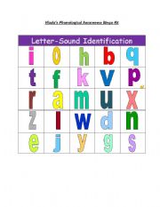 English worksheet: Letter-Sound Identification