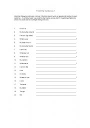 English worksheet: finish sentences